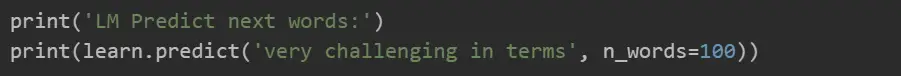 lm generating words