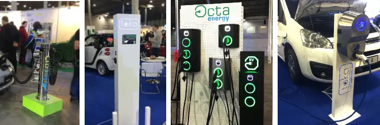 Charging stations presented at the Plug-in Ukraine exhibition, March 2-4, 2018