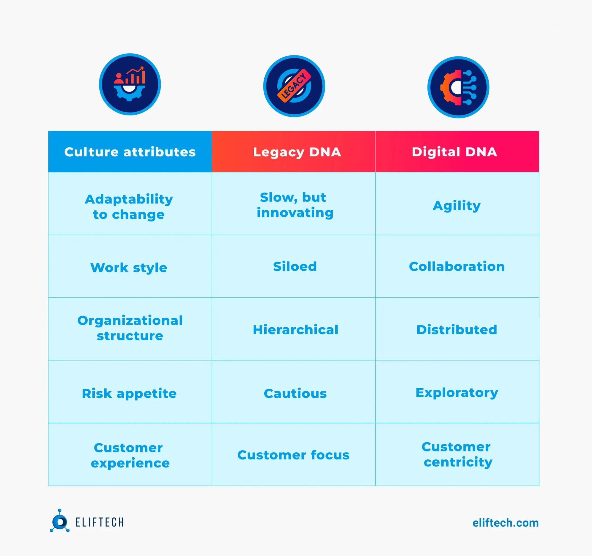 Legacy and Digital DNA Attributes in the Financial Industry